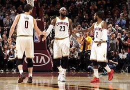 Image result for LeBron James Kyrie Irving and Kevin Love