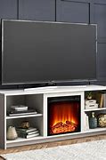 Image result for White TV Stand with Fireplace for 65 Inch TV