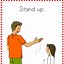 Image result for Stand Up and Sit Down Flash Cards