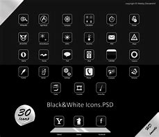 Image result for Black and White Desktop Icons