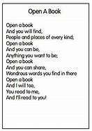 Image result for open a book poem author