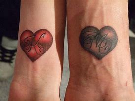 Image result for Heart Tattoos for Couples