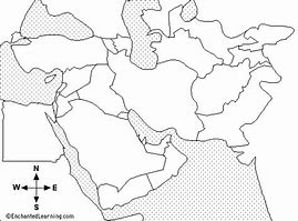 Image result for Blank Outline Map Middle East