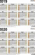 Image result for 2 Year Calendar 2019 2020