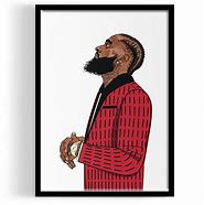 Image result for Nipsey Hussle with Red Bandana Art