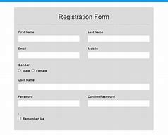 Image result for Web Registration Form