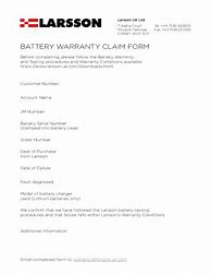 Image result for Battery Warranty Letter PDF
