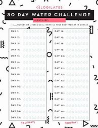 Image result for Drinking Water Challenge Chart