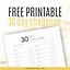 Image result for Free Printable 30-Day Challenge Calendar