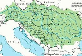 Image result for Danube River On Europe Physical Map