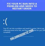 Image result for Your PC Aran into a Problem and Needs to Restart