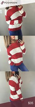 Image result for Red and White Striped Sweater