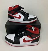 Image result for Jordan Red Black and White Shoes