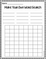 Image result for Make Your Own Word Searches Free Printable