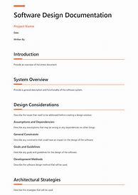 Image result for Software Architecture Design Document Template