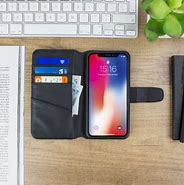 Image result for Genuine Leather Wallet Case iPhone X