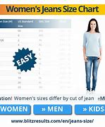 Image result for Jean Size Chart Conversion Starting with 23