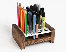 Image result for wood pen holders with photo frames