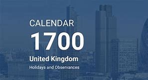 Image result for 1700 Calendar