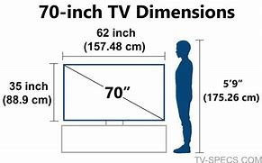 Image result for 70 Inch TV Measurements