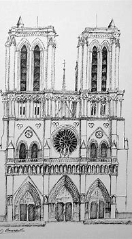 Image result for Notre Dame Cathedral Interior Sketch