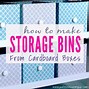 Image result for Cardboard Bins for Storage