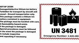 Image result for Laptop Battery Shipping Label