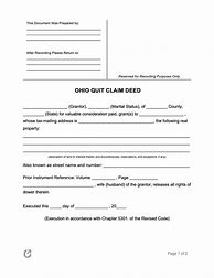 Image result for Printable Quit Claim Deed Form Ohio