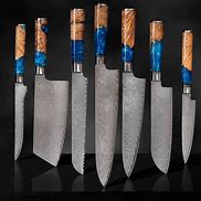 Image result for Demascus Chef Knife Set