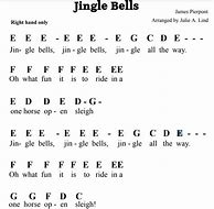 Image result for Jingle Bells Full Piano Letters