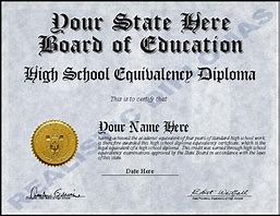 Image result for Printable GED Diploma