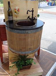 Image result for wine barrel kitchen sink