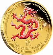Image result for 2012 Year of the Dragon Limited Edition Gold Coloured Coin