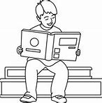 Image result for Black and White Clip Art for Research Reading