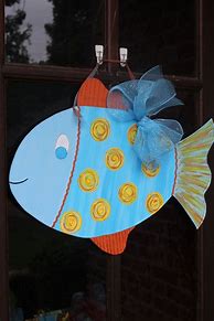 Image result for Fishing Wooden Door Hanger