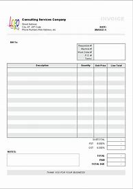 Image result for Free Printable Blank Invoice Form