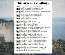 Image result for 30-Day Music Challenge List