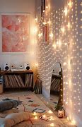 Image result for String Lights in Living Room TV