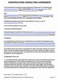 Image result for Construction Consultation Contract Template