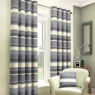 Image result for Gray Striped Curtains
