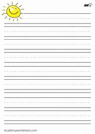 Image result for Lined Writing Paper for Kids