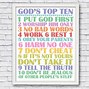 Image result for The 10 Commandments List