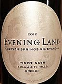 Image result for Evening Land Pinot Noir Seven Springs