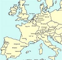 Image result for Map of Western Europe with Major Cities