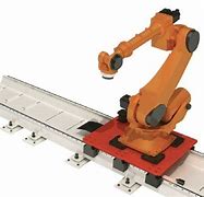 Image result for Factory Robot Arm On Track