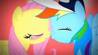 Image result for Rainbow Dash and Fluttershy Kiss