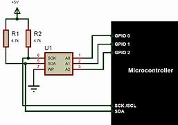 Image result for EEPROM 24C04 with I2C Circuit