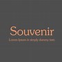 Image result for Souvenr Font