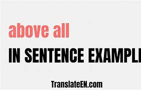 Image result for Sentences with Above