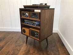 Image result for Stereo Turntable Media Console